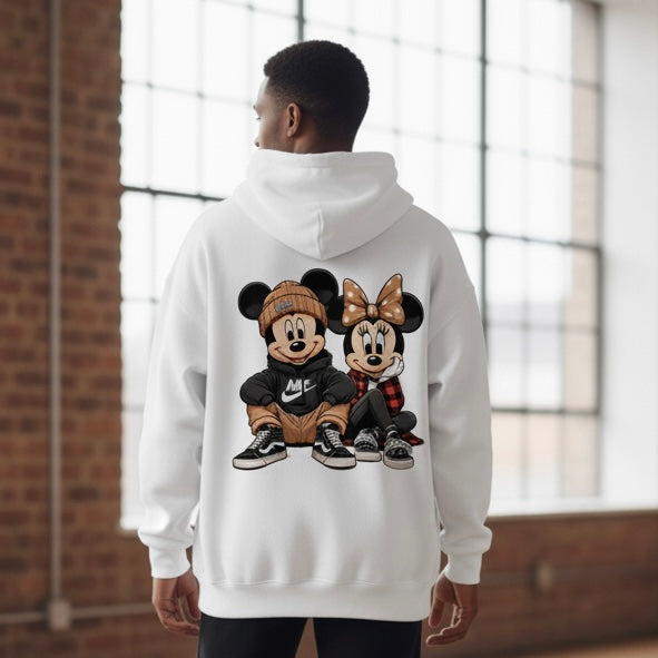 Disney Streetwear Hoodie with Mickey and Minnie