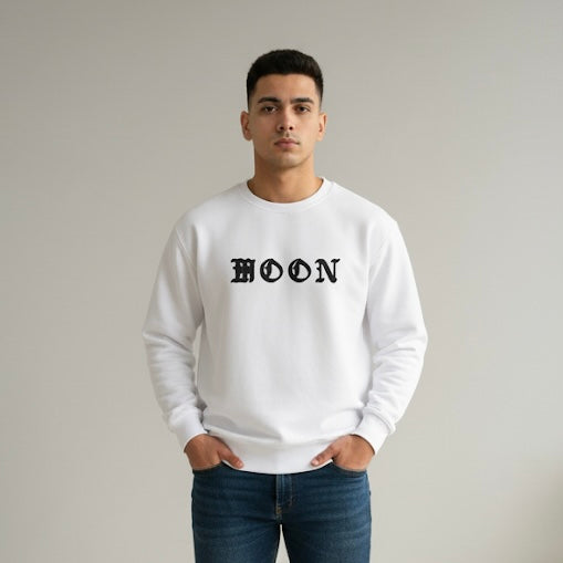 White “Full Moon Rising” Graphic Sweatshirt