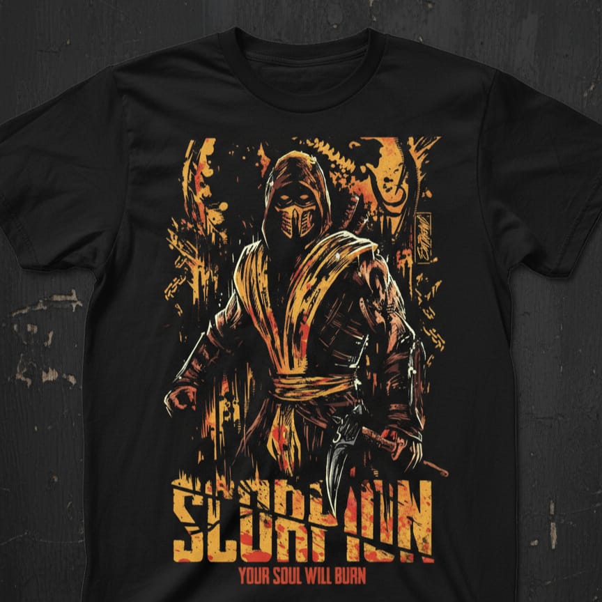 Scorpion Mortal Kombat Graphic T-Shirt