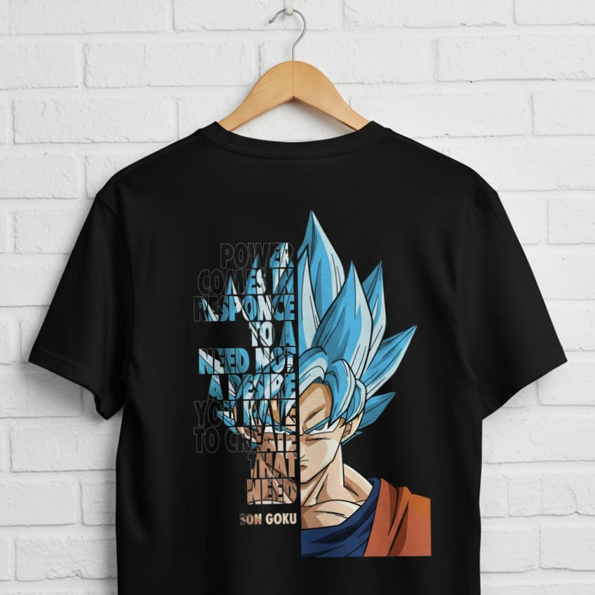 Goku Super Saiyan Blue Anime Graphic T-Shirt