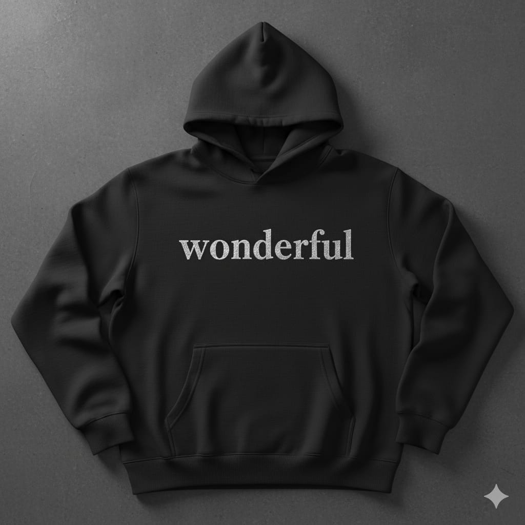 Wonderful Butterfly Oversized Black Hoodie – Inspirational Edition