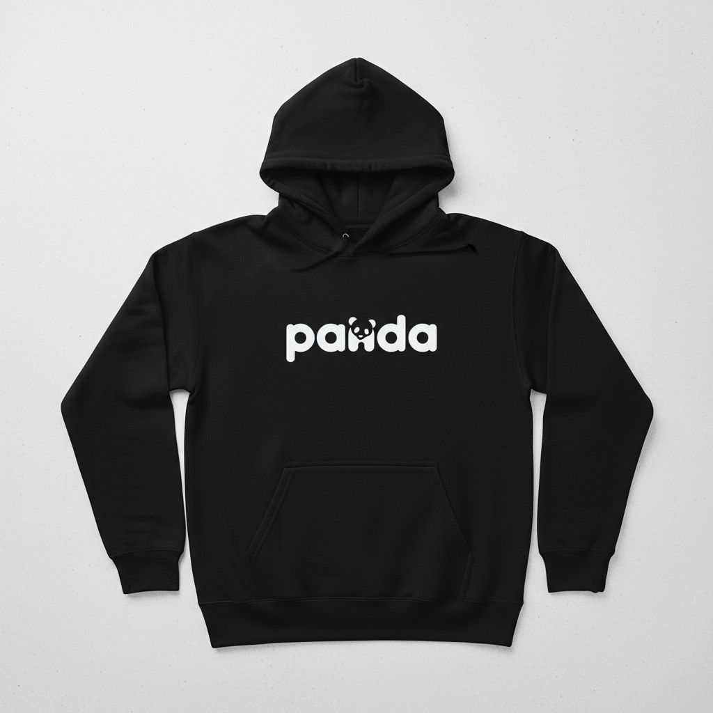 Panda Oversized Black Hoodie – Cute & Cozy Edition