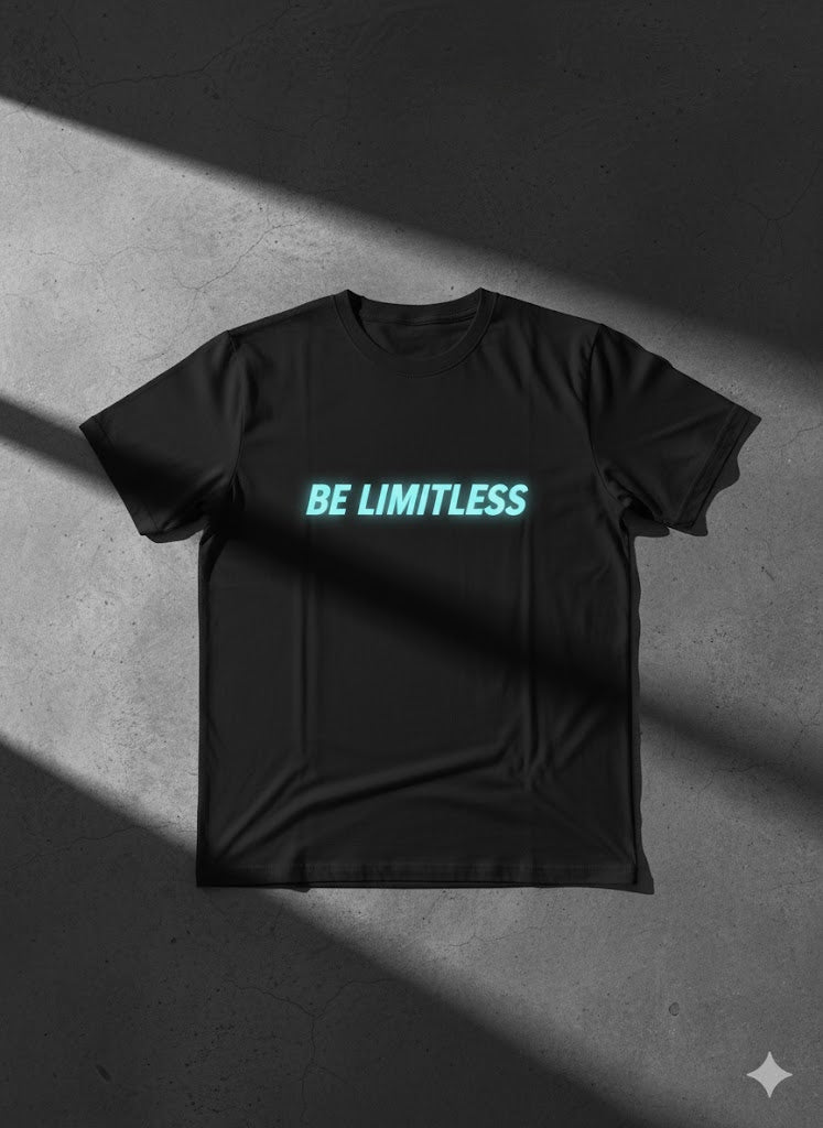 BE LIMITLESS Oversized Black T-Shirt