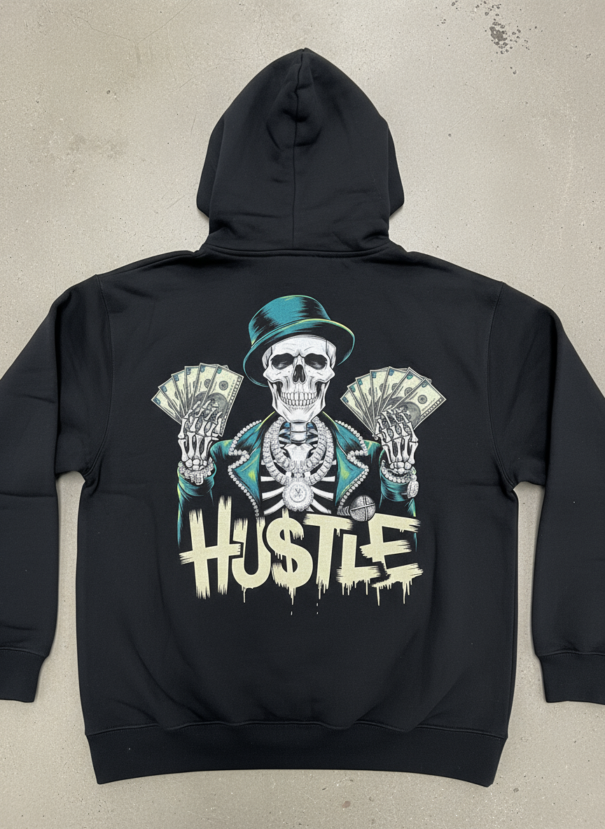 Dollar Print - Black Streetwear Hoodie