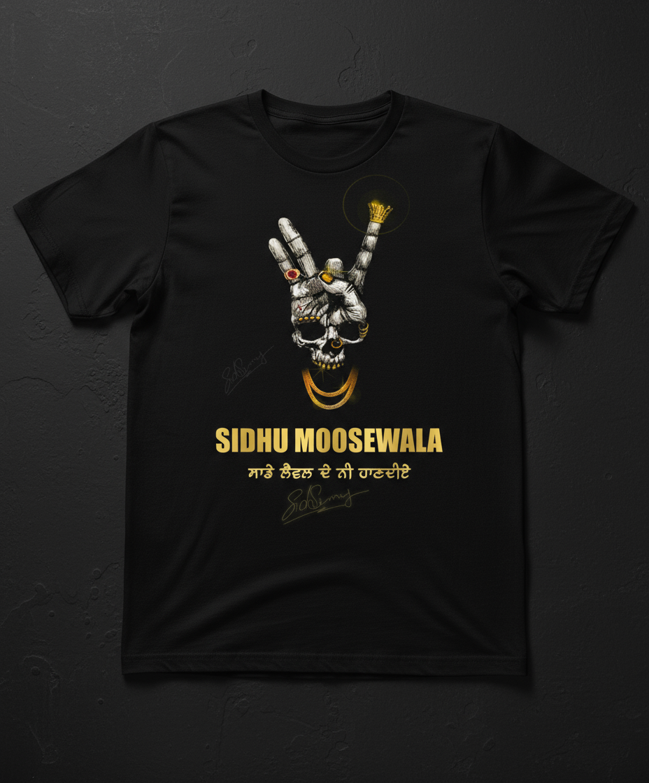 Sidhu Moosewala Tribute T-Shirt – Legend Never Dies | Punjabi Graphic Tee