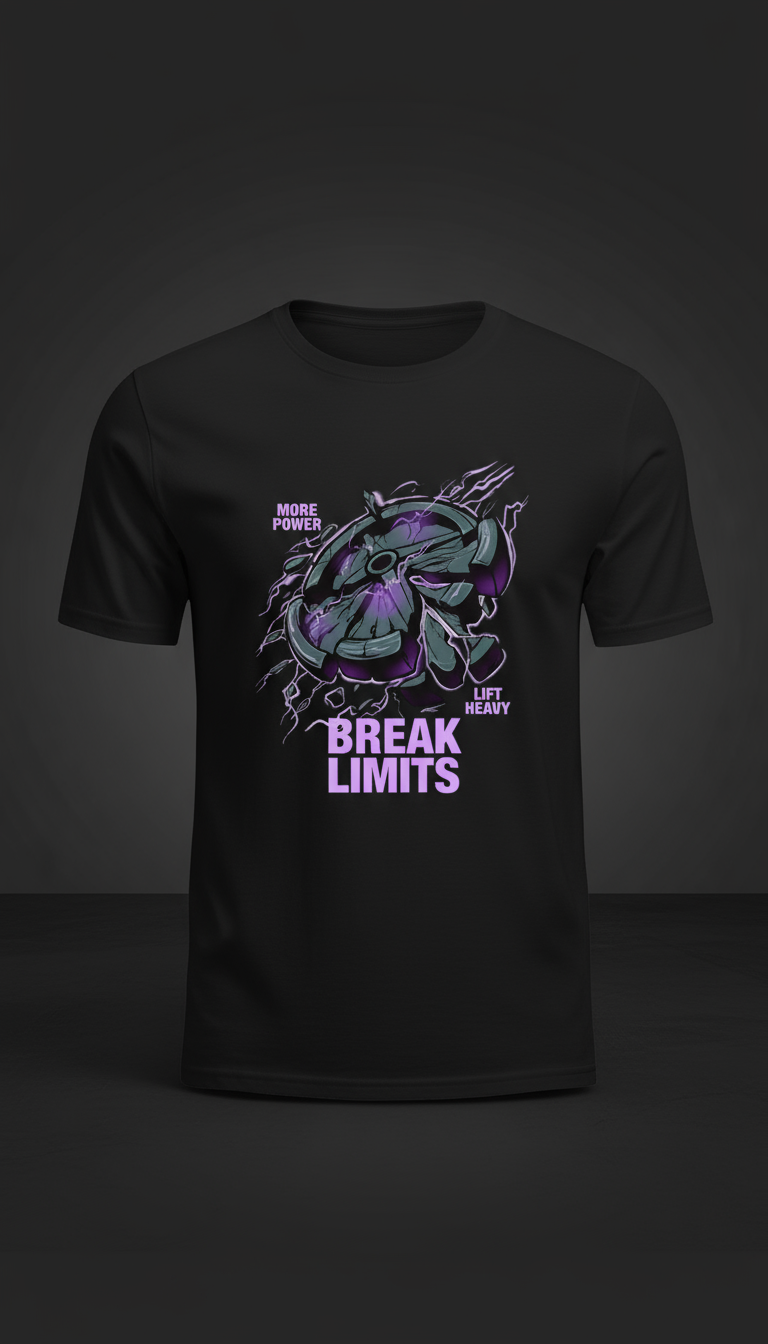 "Men’s Motivational Gym T-Shirt – Never Give Up Print | Fitness Workout Tee"